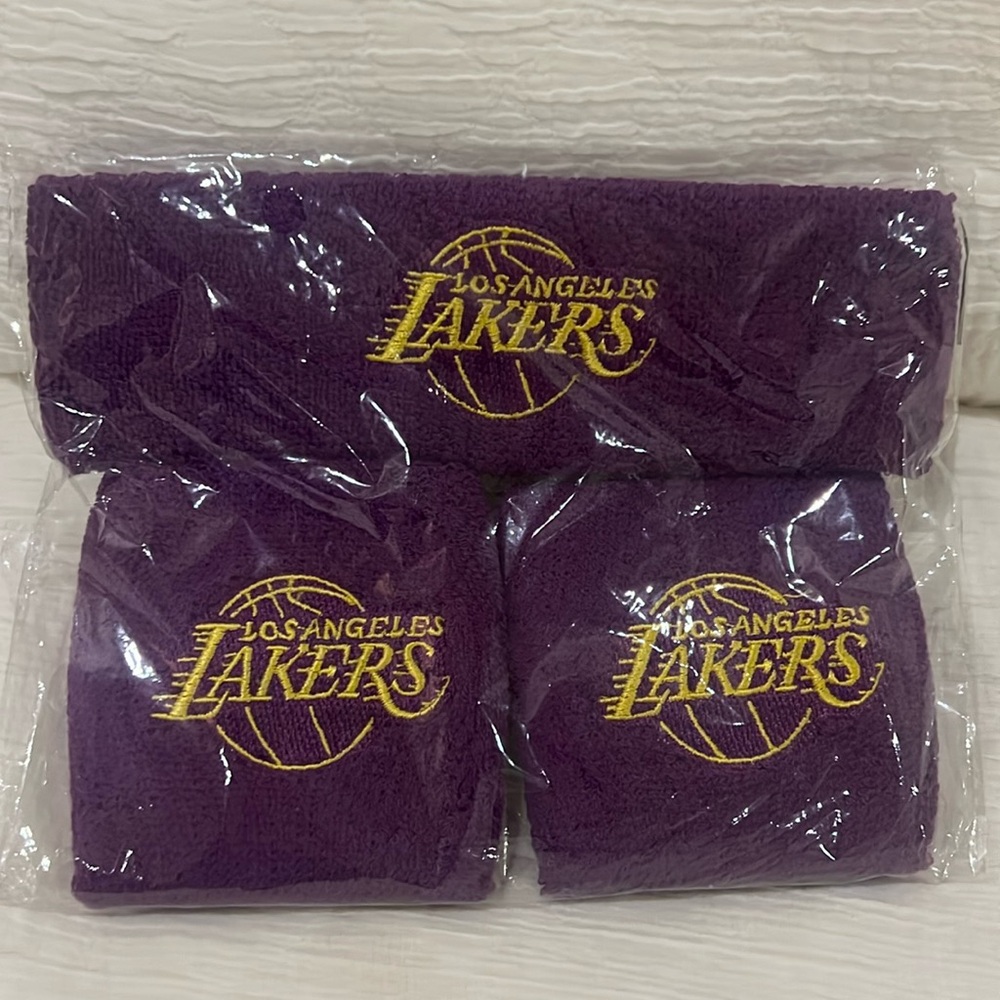 🆕 Special Edition LA Lakers sweatband and 2 wristbands (Los Angeles)